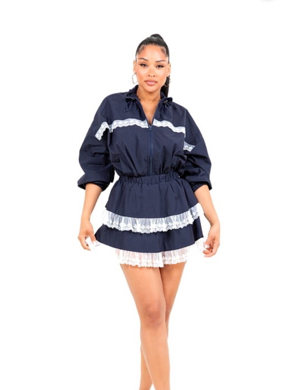 Lace me up windbreaker set 😍 please read the description ⬇️